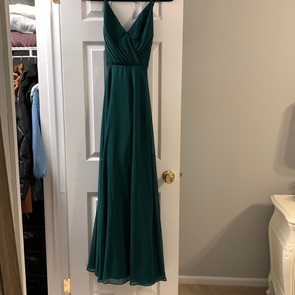 Hunter Green. Worn once. See photos for imperfections.